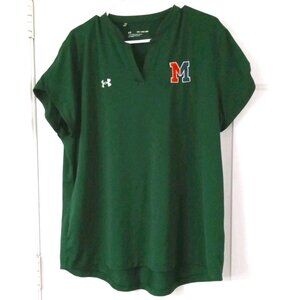 Under Armour women's University Of Miami Short Sleeve Loose Green Shirt XXL